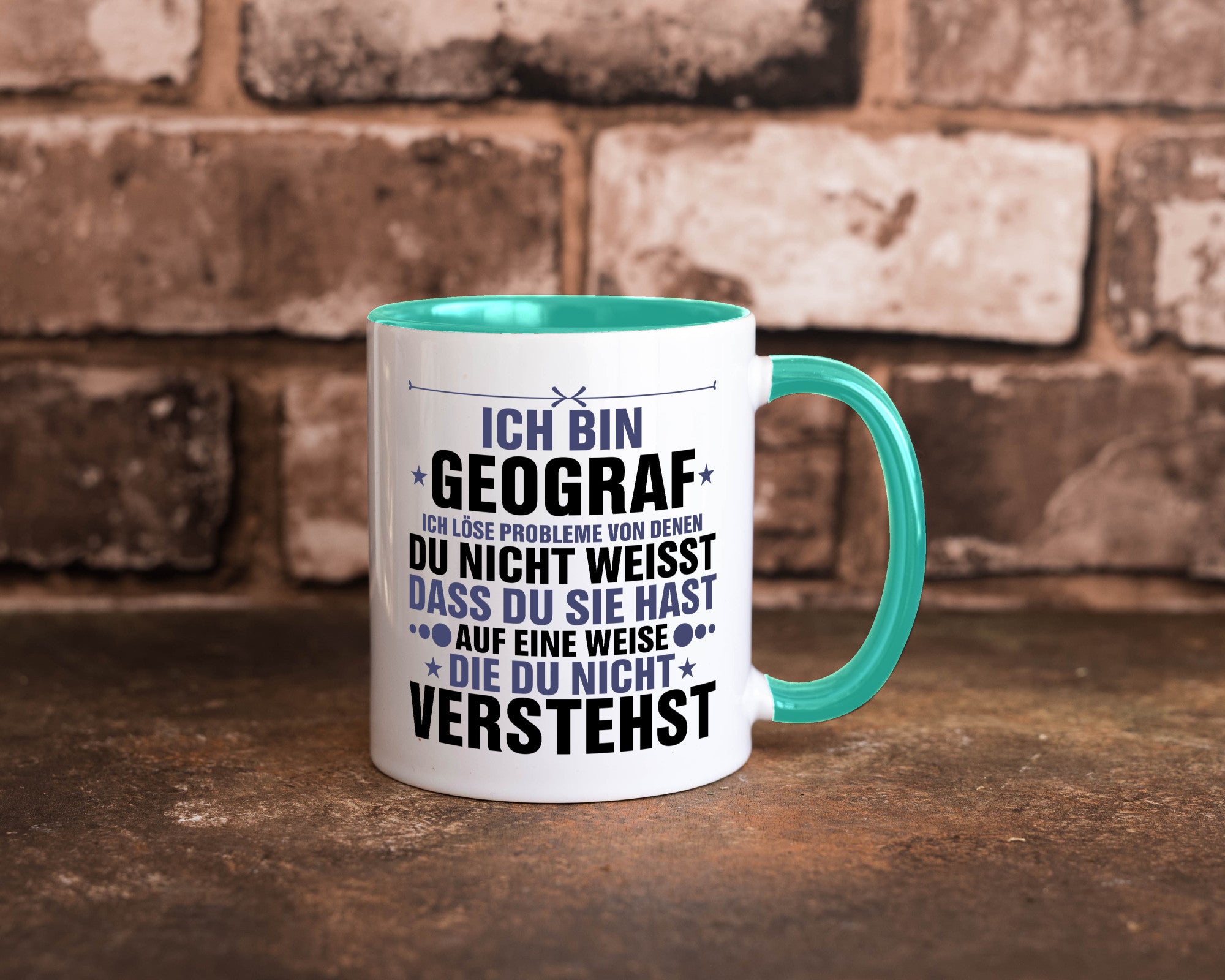 Löse Probleme: Geograf | Geografie lustig Humor Geschenkidee Geschenk Tasse