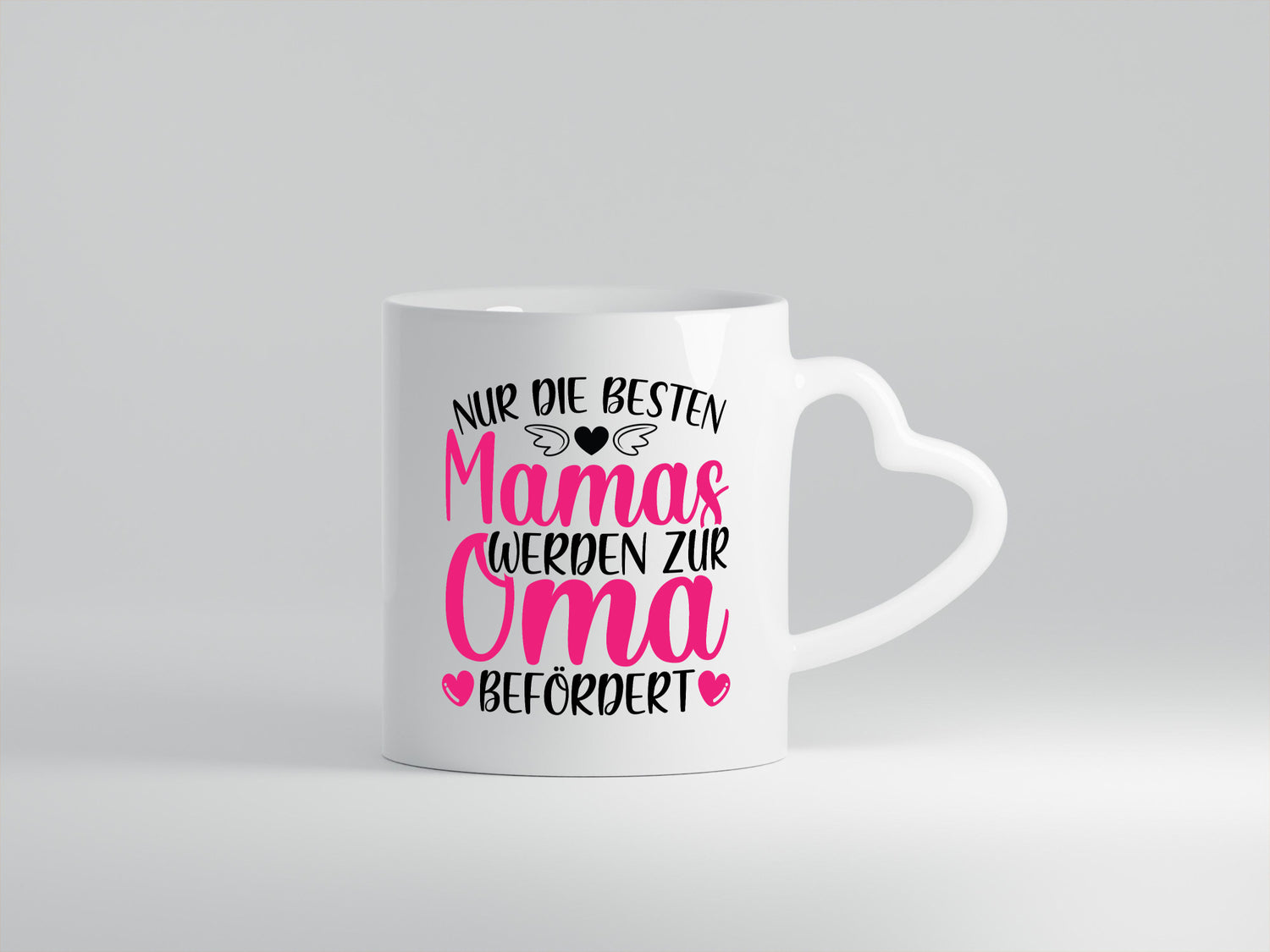 Mamas zur Oma befördert | Herzen Flügel Humor Familie Geschenkidee Tasse