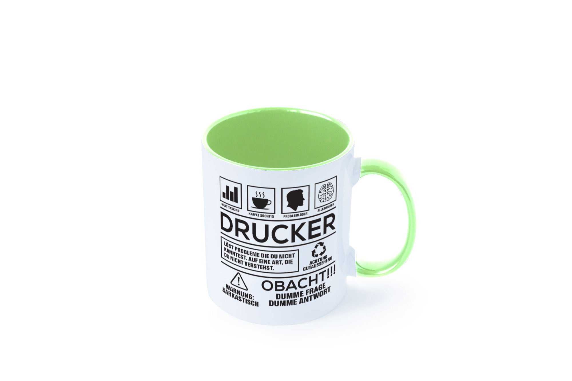 Achtung Probleme Drucker | Druckerei Print Medien Humor Geschenkidee Tasse