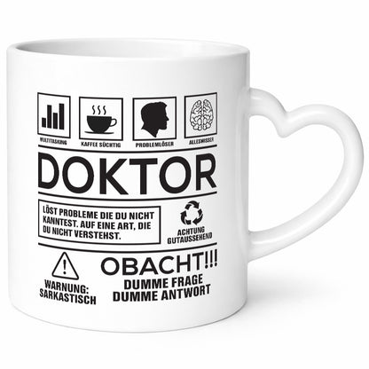 Achtung Probleme Doktor | Doktorand Doktortitel Geschenk Humor Geschenkidee
