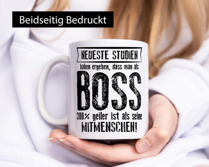 Neuste Studien: Boss | Führungskraft Vorgesetzter lustiger Spruch Geschenk