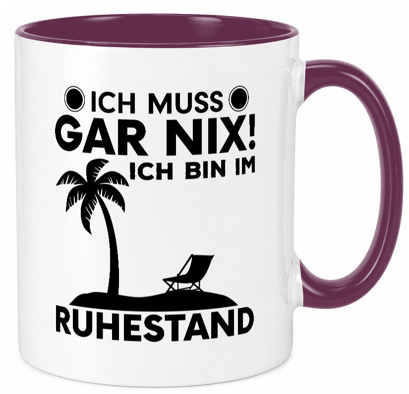 Ich bin im Ruhestand | Rentner Tasse Rente Humor Geschenkidee Jubiläum
