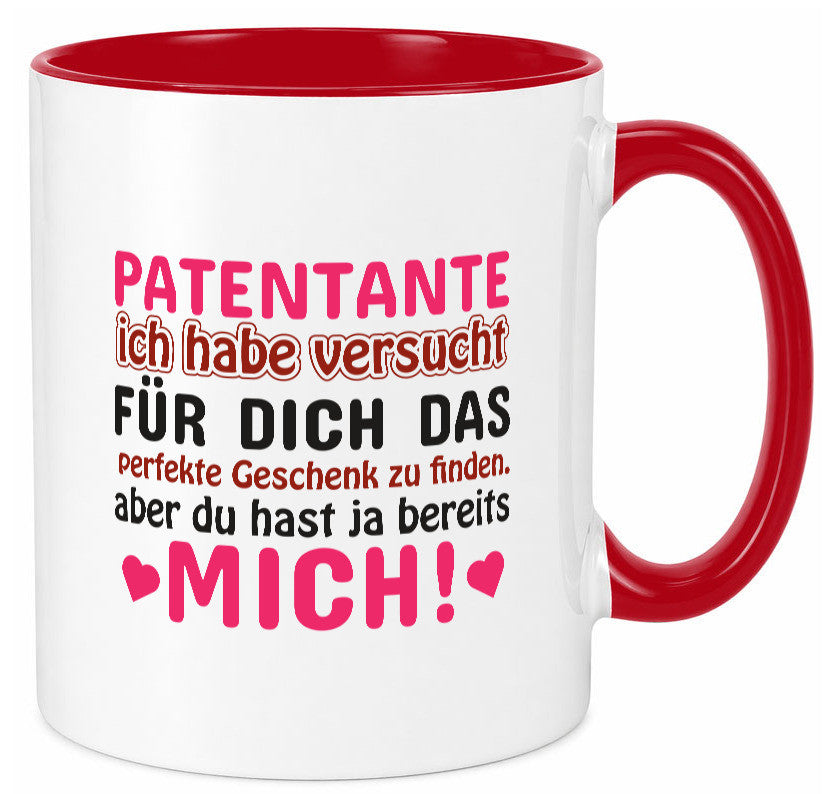 Patentante Tasse | lustiger Spruch Patin Tante Geschenk Humor Geschenkidee