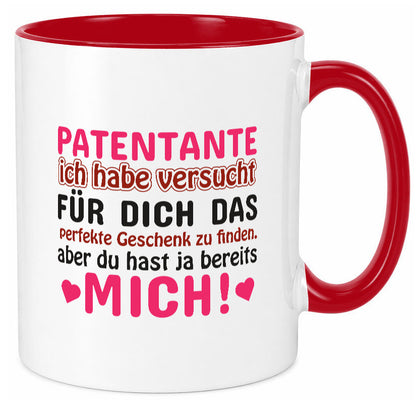 Patentante Tasse | lustiger Spruch Patin Tante Geschenk Humor Geschenkidee