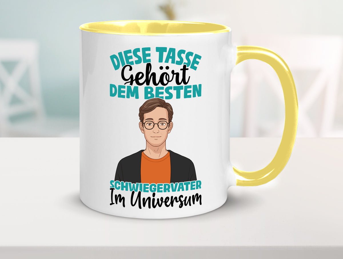 Im Universum: Schwiegervater |Schwiegersohn | Beziehung Geschenkidee Familie Tasse