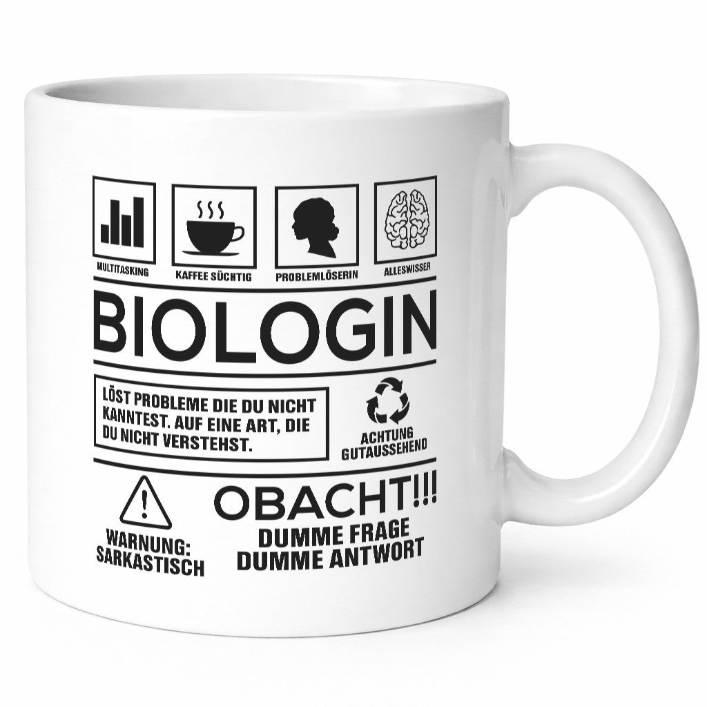 Achtung Probleme Biologin | Biologie Naturforscherin lustig Humor Geschenkidee