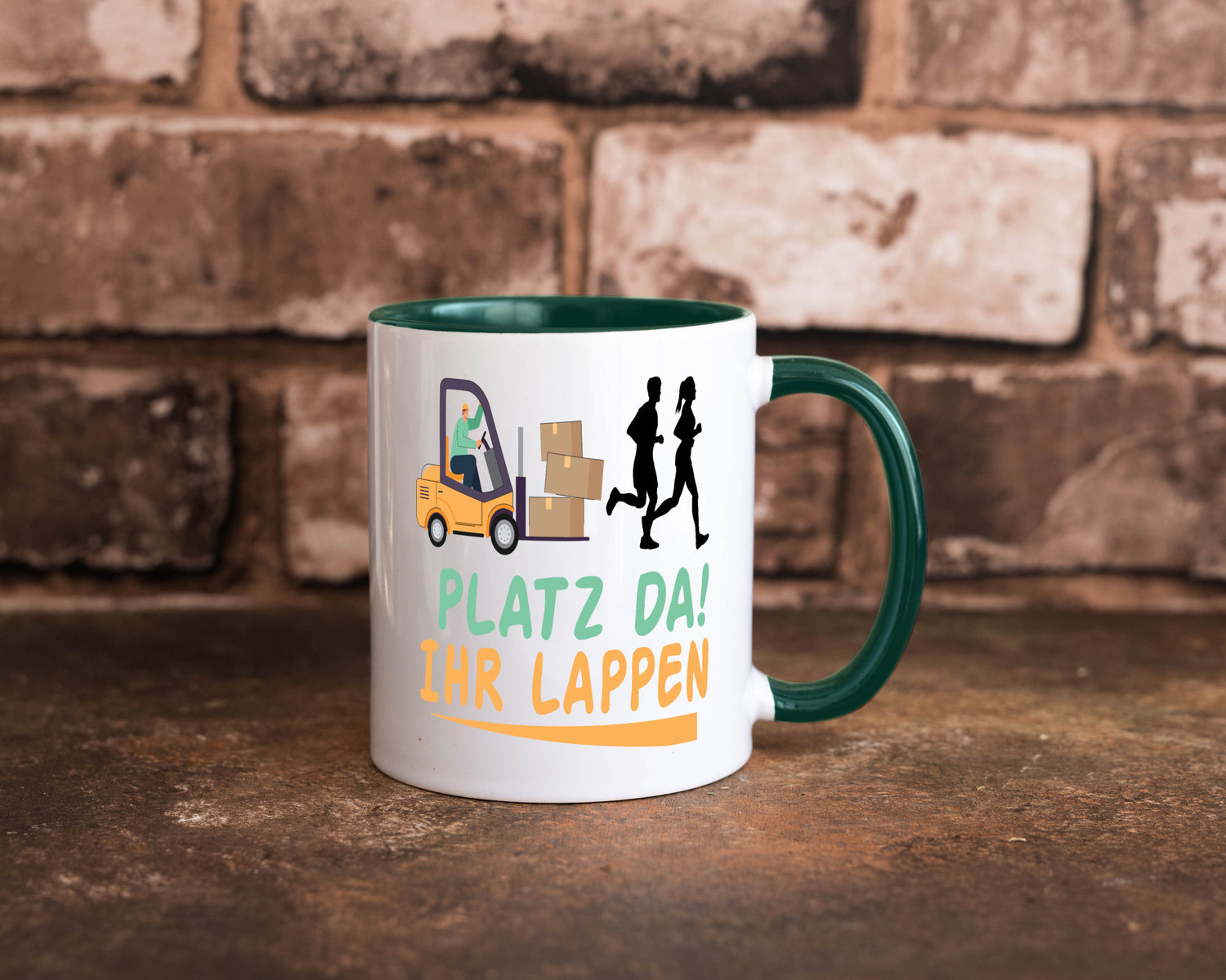 Platz da ihr Lappen | Stapler Fahrer Humor Geschenkidee Tasse
