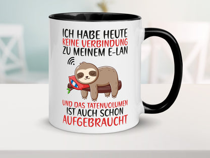 Keine Verbindung zu meinem WLan | Faultier Tatenvolumen Geschenk Tierliebhaber Tasse