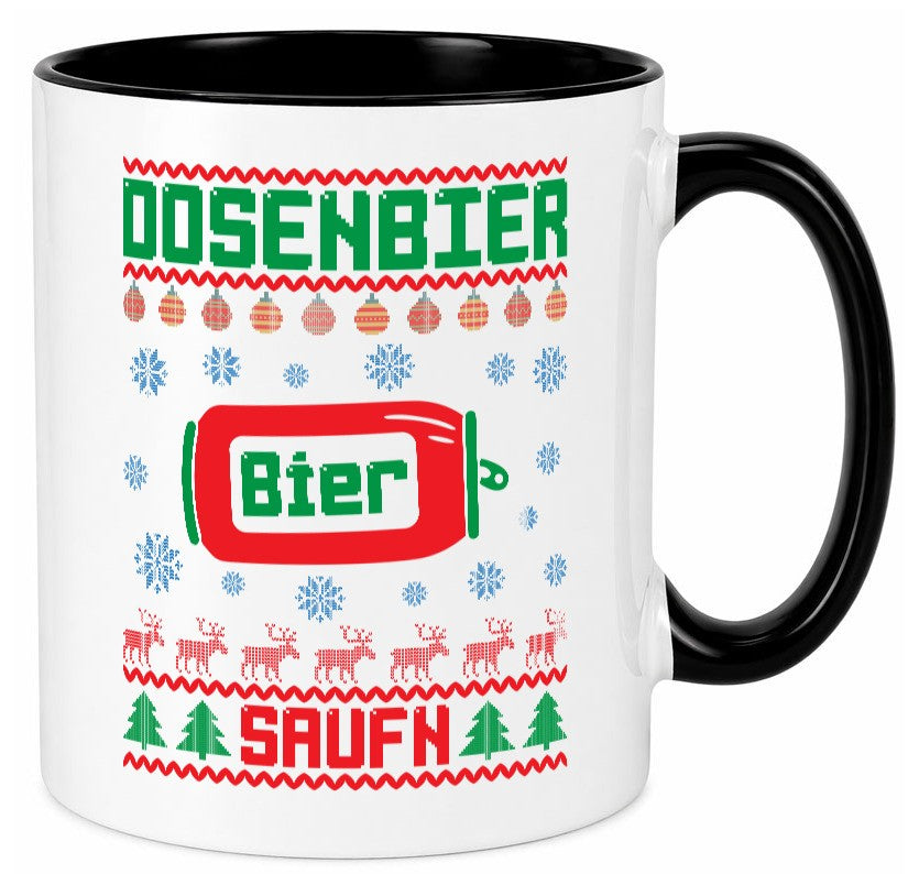 Dosenbier Saufn | Ugly Christmas Weihnachten Humor Geschenkidee Tasse