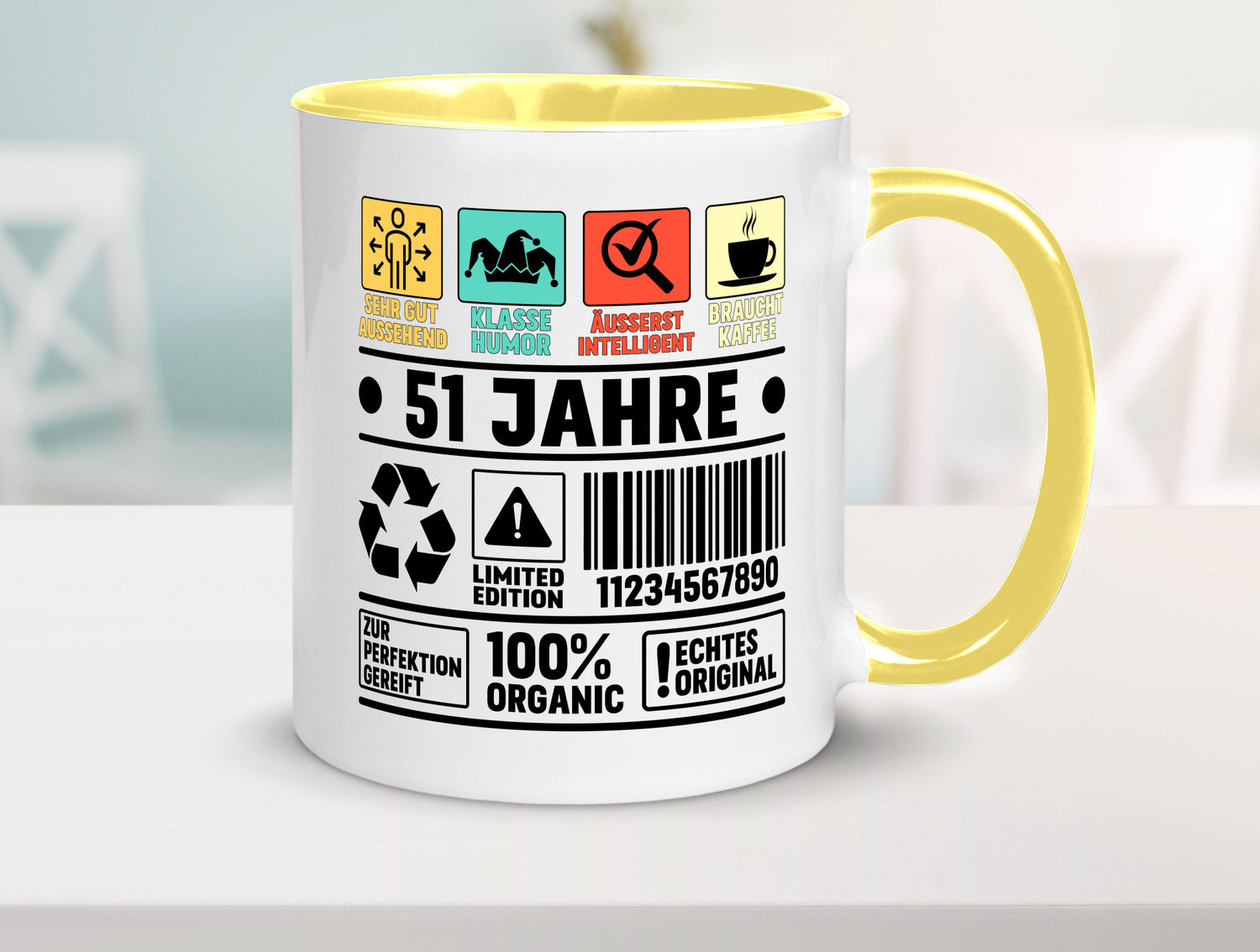 51. Geburtstag | 51 Jahre Humor Limited Edition Geschenkidee Tasse