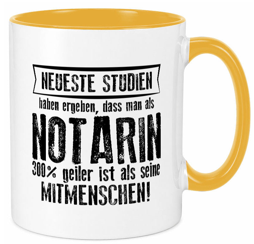 Neuste Studien: Notarin | Juristin lustig Humor Geschenkidee Geschenk Tasse