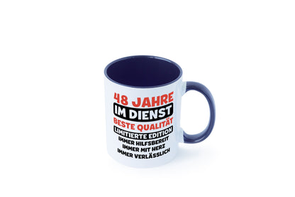 48 Jahre im Dienst | Jubiläum Arbeit v3 Humor Kollegen Büro Geschenkidee Tasse