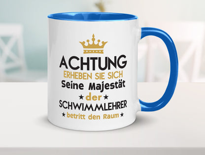 Seine Majestät Schwimmlehrer | Lehrer Schüler schwimmen Geschenkidee Humor Tasse