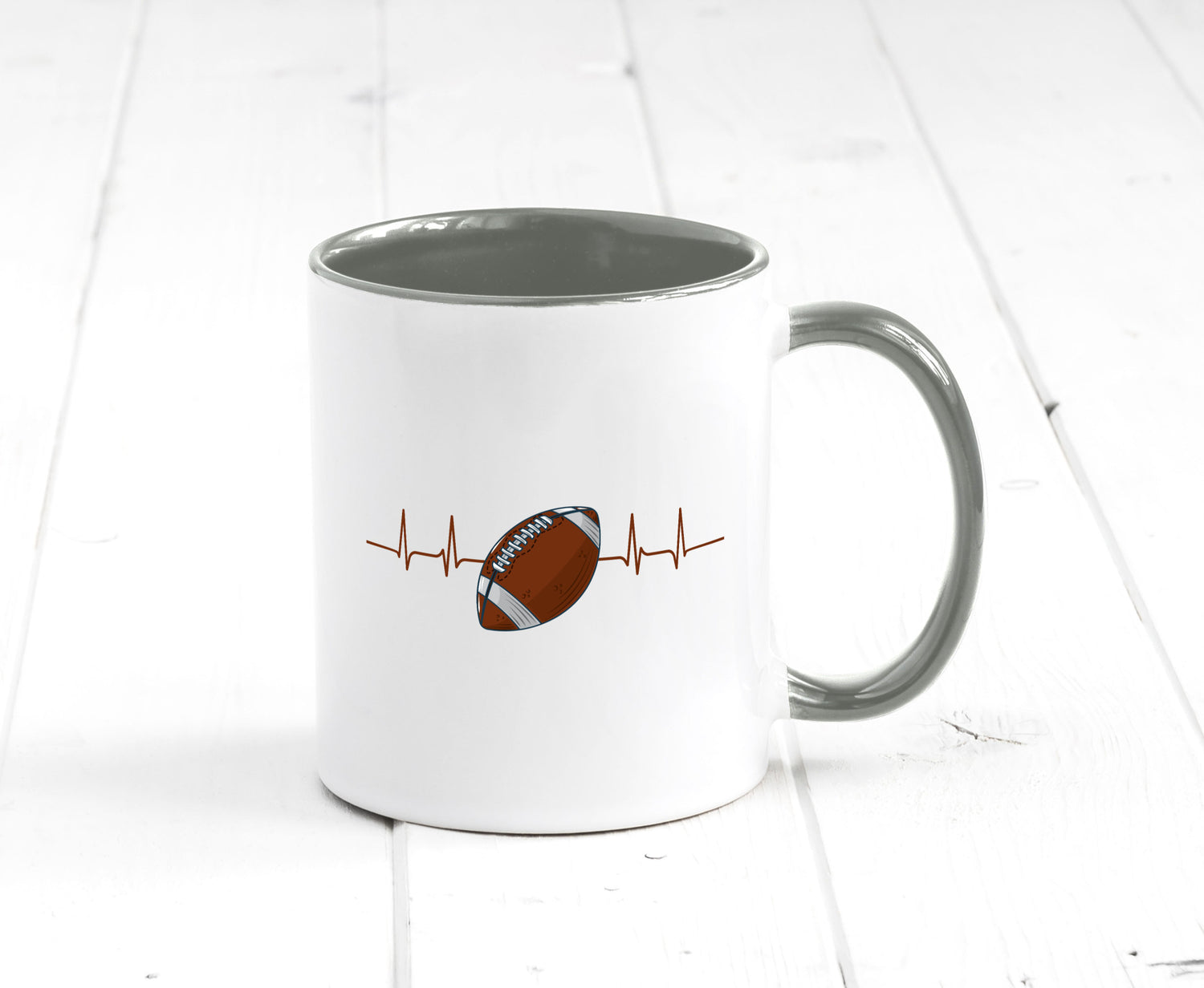 American Football Herzschlag | Footballer Superbowl Humor Geschenkidee Tasse