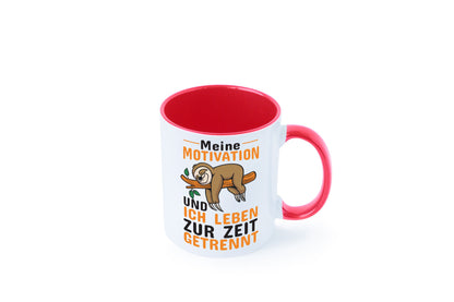 Keine Motivation | Faultier Tasse Büro Humor faul Geschenk Arbeit Kollegen
