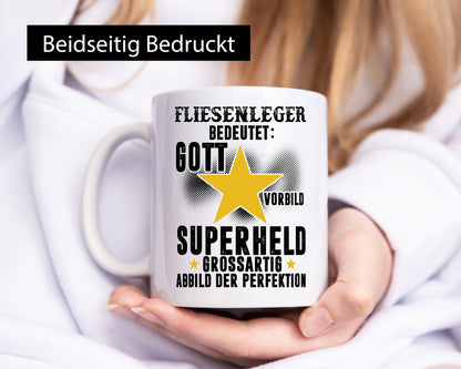 Bedeutung von Fliesenleger | Fliesenlegen Bau lustiger Spruch Geschenk Humor