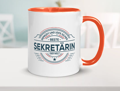 Geprüft und sicher: Sekretärin | Büro Geschenk Arbeit Kollegen lustiger Spruch