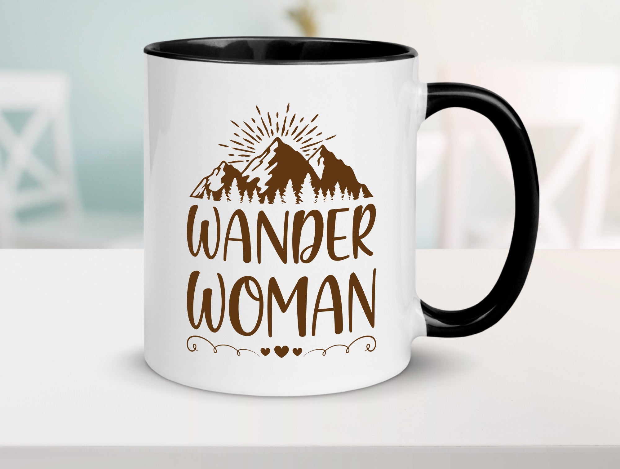 Wander Woman | Berge Herzen Geschenk Familie Geschenkidee lustiger Spruch Tasse