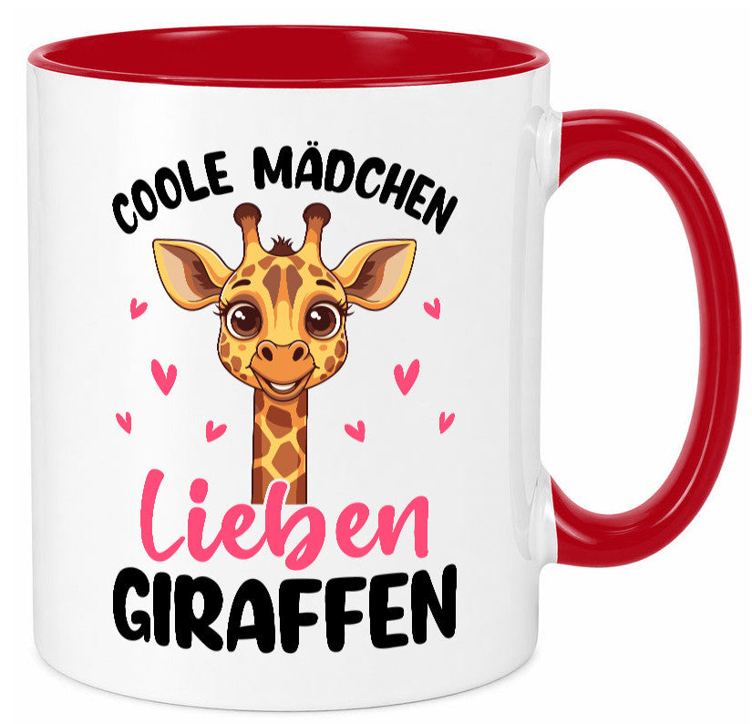 Coole Mädchen lieben Giraffen | Giraffe Geschenk Humor Geschenkidee lustiger Tasse