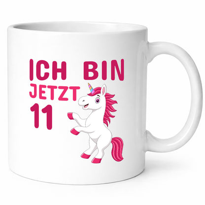 Ich bin jetzt 11 | Geburtstag Tasse Einhorn Mädchen Geschenk Geschenkidee