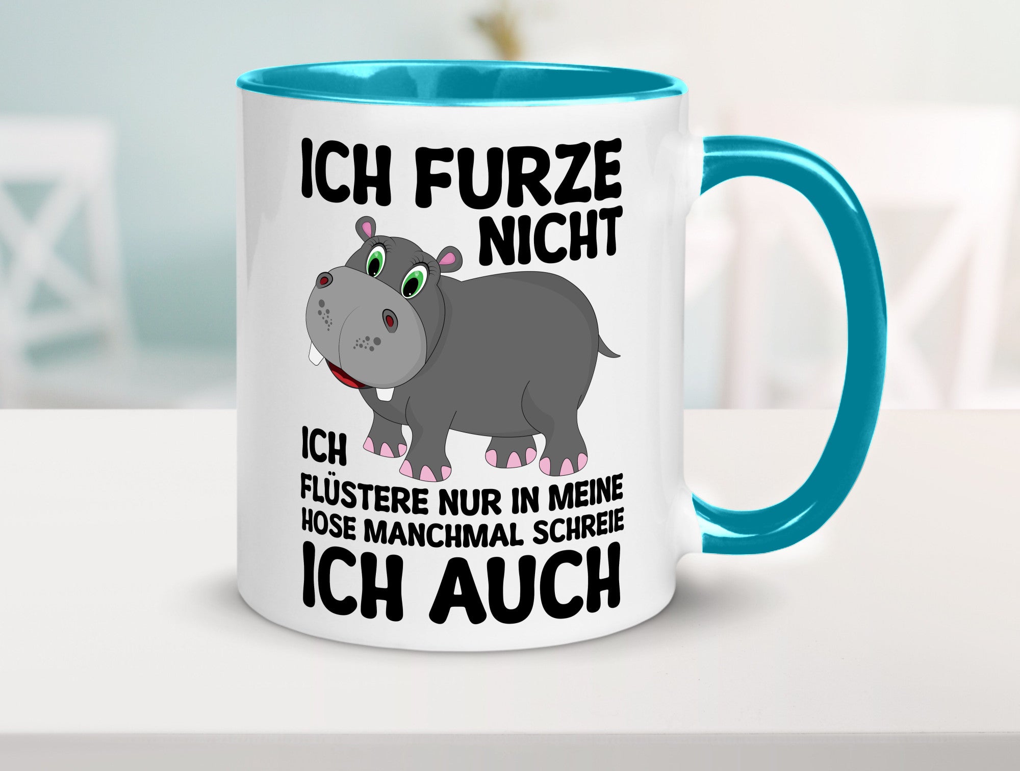 Ich furze nicht | furznilpferd v2 Humor Geschenkidee Tasse