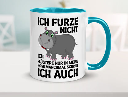 Ich furze nicht | furznilpferd v2 Humor Geschenkidee Tasse