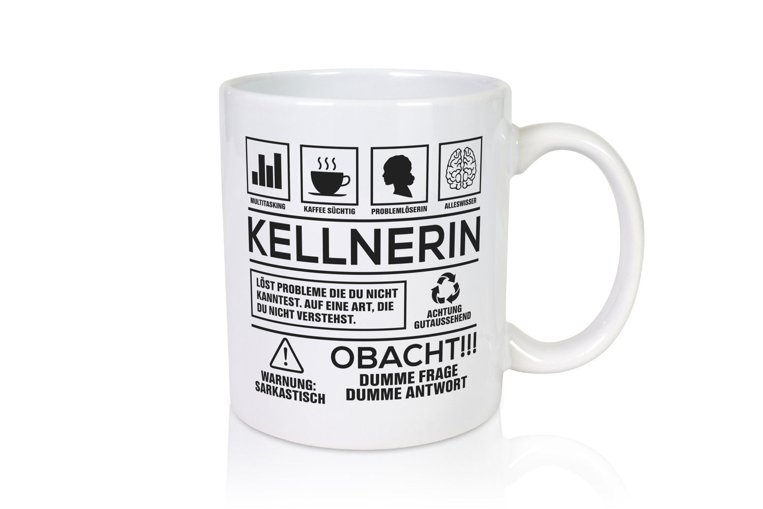 Achtung Probleme Kellnerin | Beruf kellnern Bedienung lustiger Spruch Geschenk