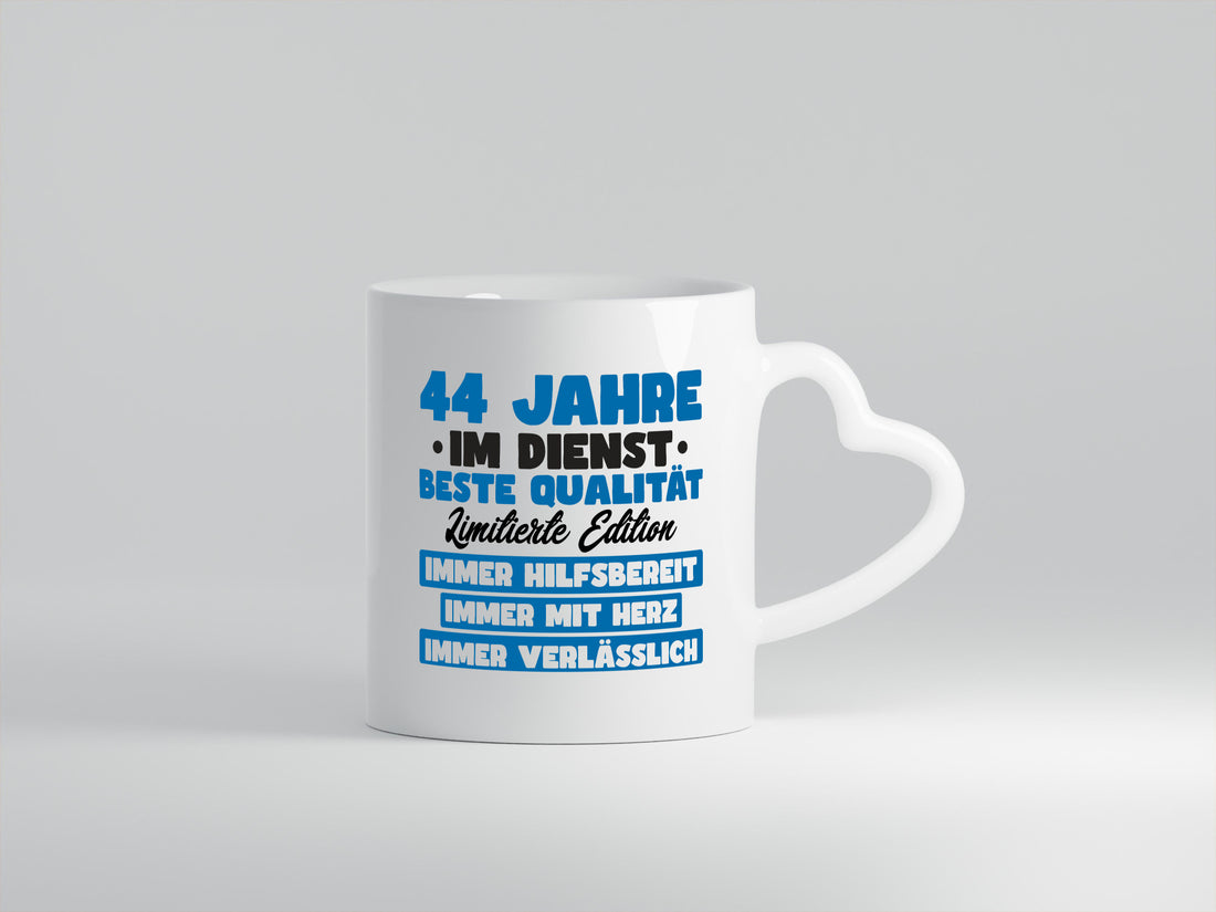 44 Jahre im Dienst | Jubiläum Arbeit v7 Geschenk Kollegen Büro lustiger Spruch Tasse