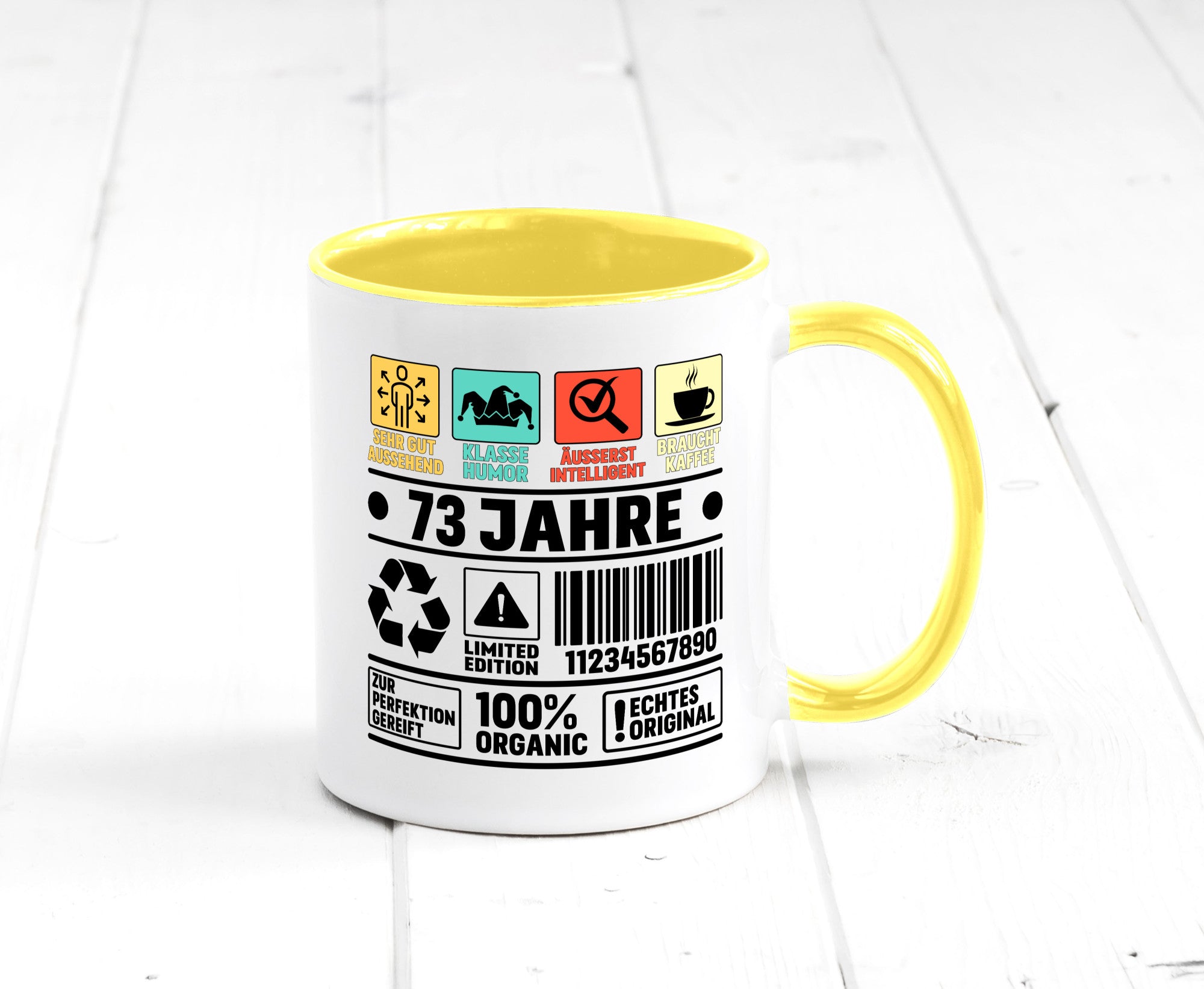 73. Geburtstag | 73 Jahre Humor Limited Edition Geschenkidee Tasse