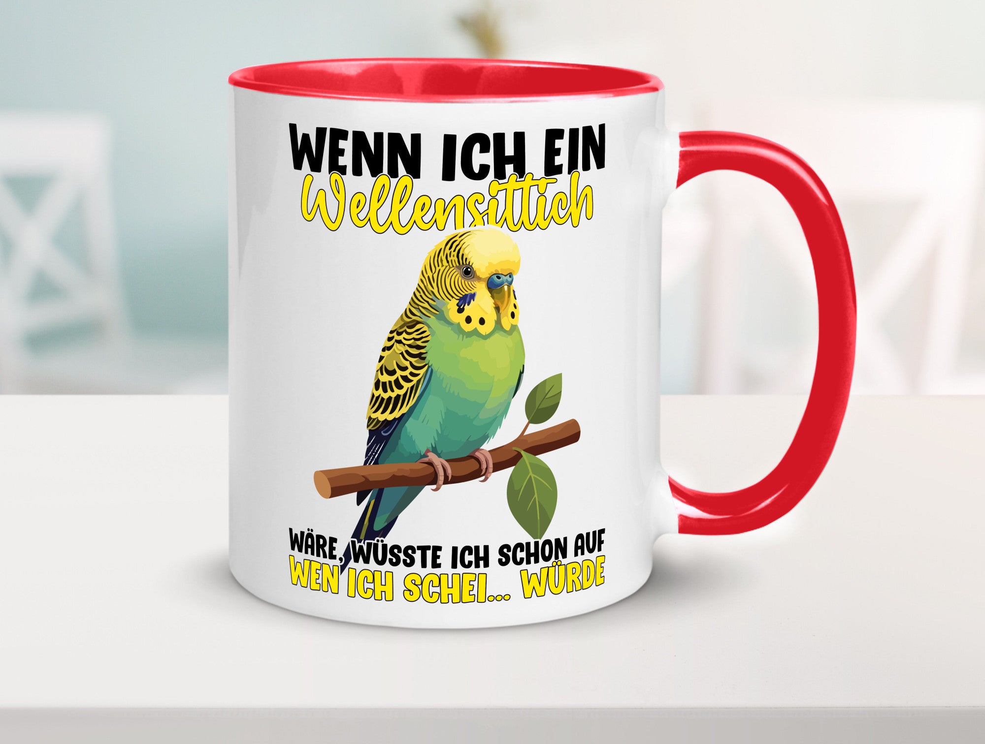 Wellensittich | Vogelbesitzer Humor Geschenkidee Tasse