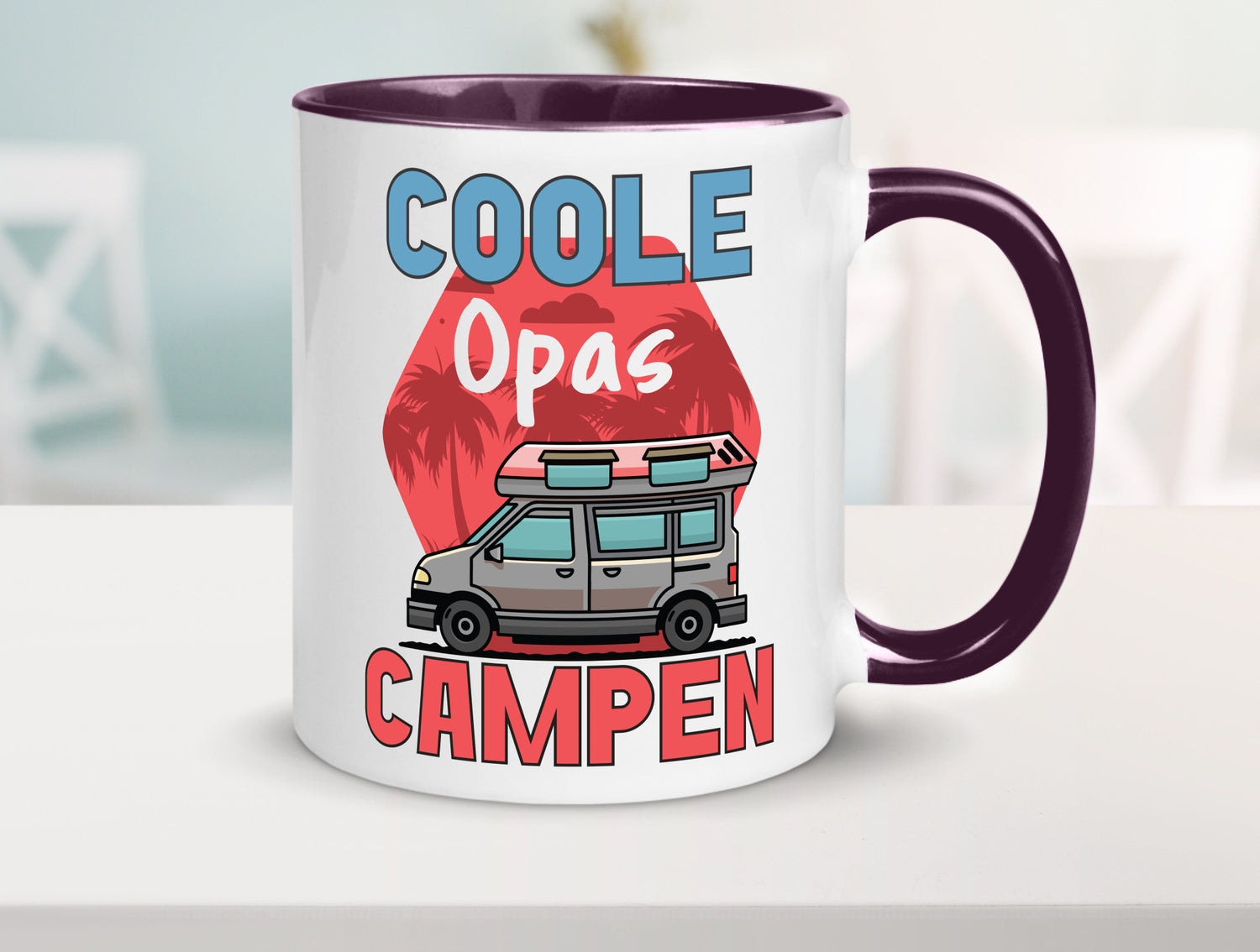 Coole Opas campen | Campingwagen Palmen Geschenk Familie Geschenkidee lustiger