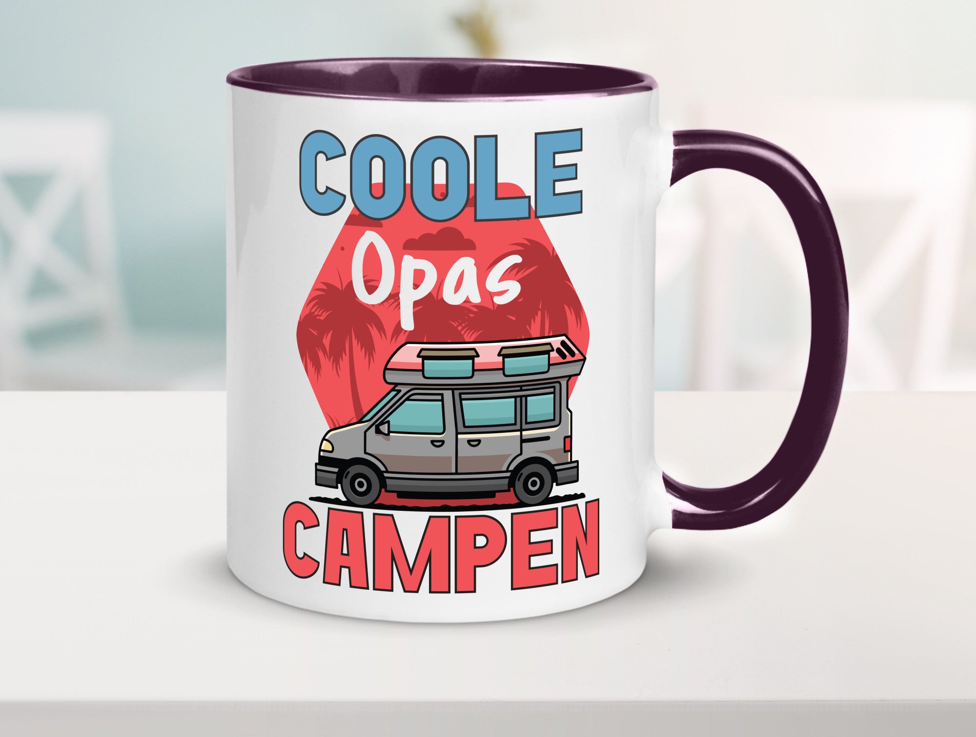 Coole Opas campen | Campingwagen Palmen Geschenk Familie Geschenkidee lustiger