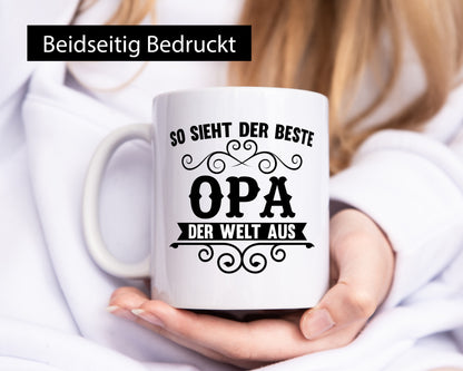 Der Beste Opa | Großvater Enkel Geschenkidee Familie Humor Tasse