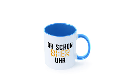 Oh schon Bier Uhr | Biertrinker Party Feiern Pils Humor Geschenkidee Tasse