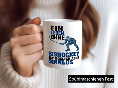 Eishockey | Eishockeyspieler Tasse Eishockeyfan lustiger Spruch Geschenk Humor