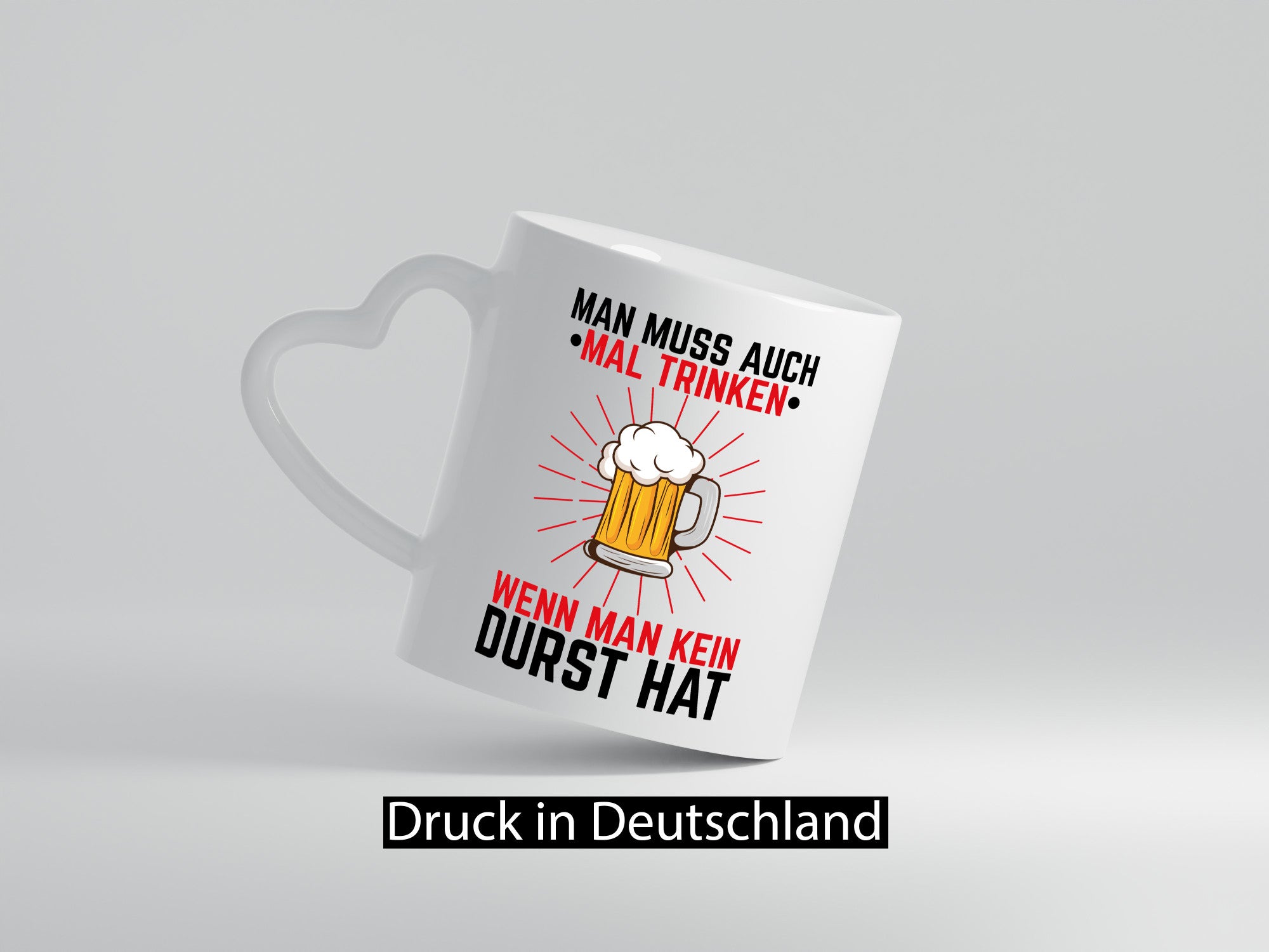 Man muss trinken wenn keinen Dust hat | Bier Geschenkidee Humor Tasse