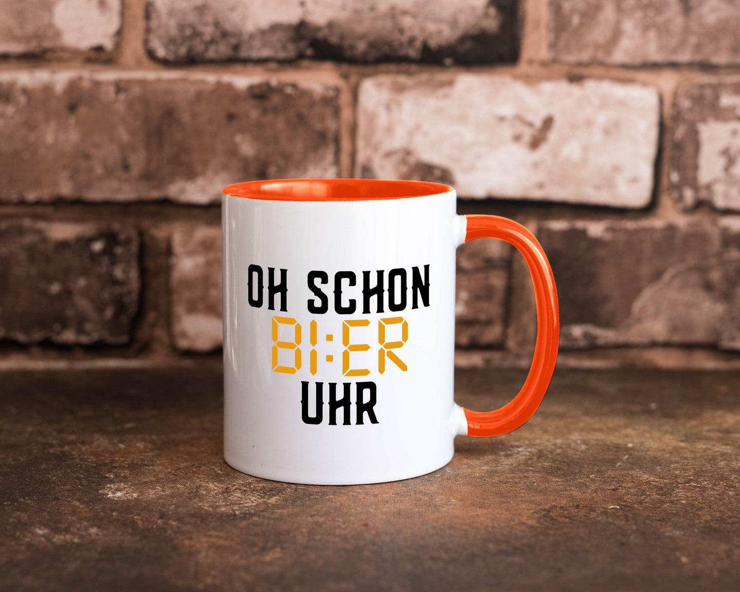 Oh schon Bier Uhr | Biertrinker Party Feiern Pils Humor Geschenkidee Tasse