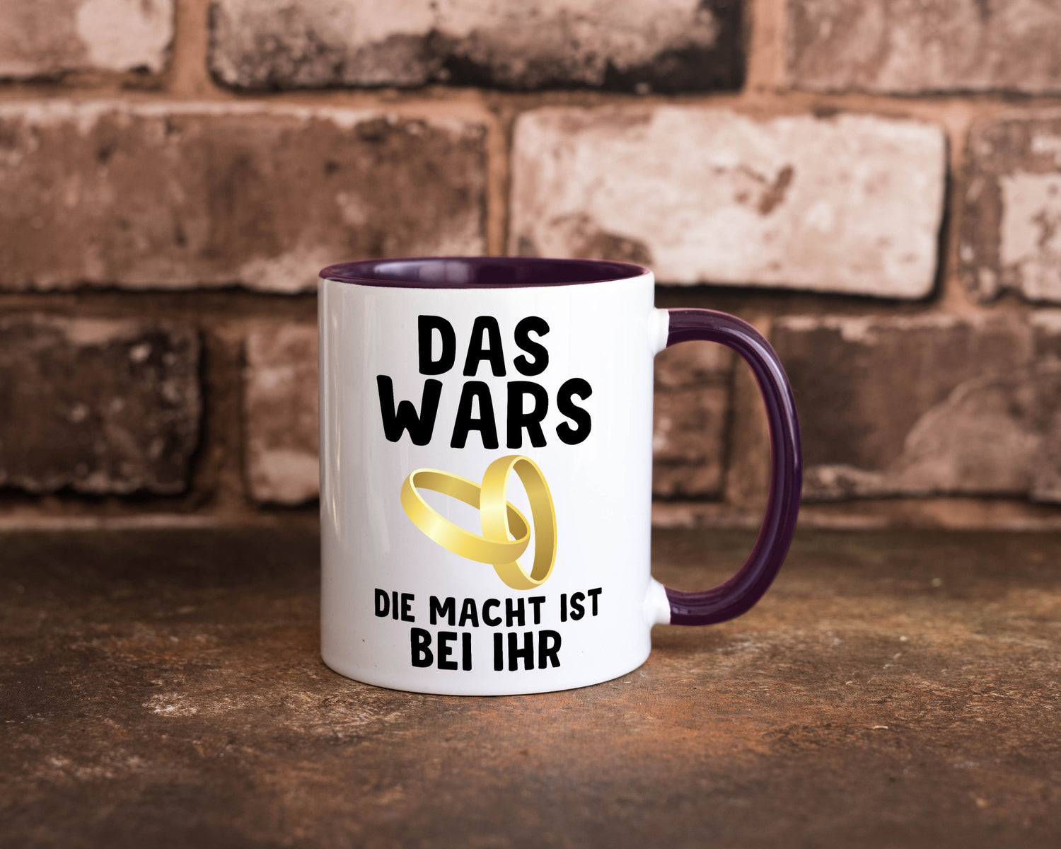 Die macht ist bei ihr | Hochzeit Tasse Ehemann Ehe Geschenk Humor Geschenkidee