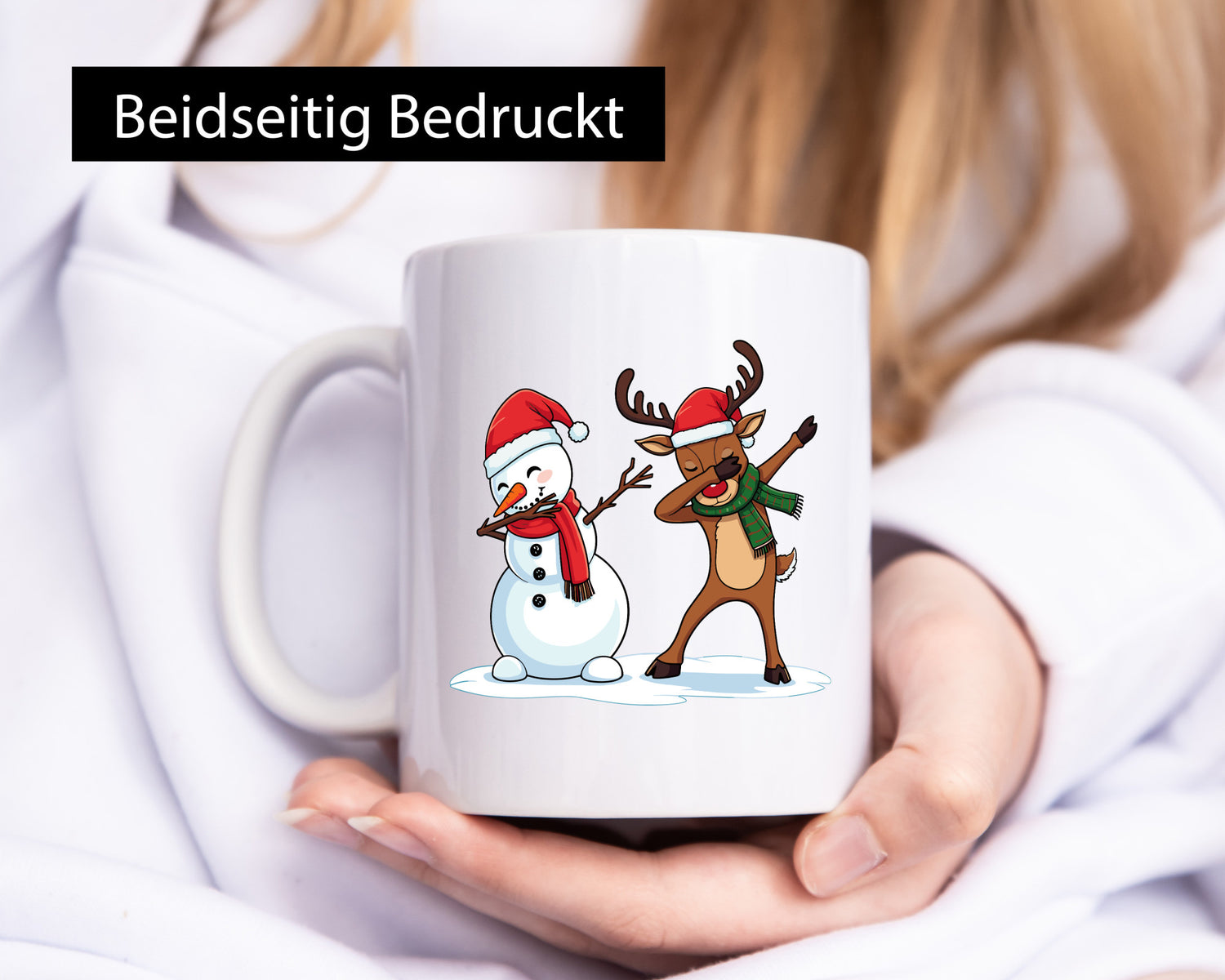 Dabbing Schneeman Rentier | Weihnachten v2 lustig Tierliebhaber Humor Geschenk
