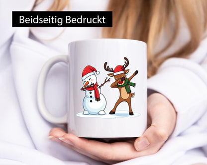 Dabbing Schneeman Rentier | Weihnachten v2 lustig Tierliebhaber Humor Geschenk
