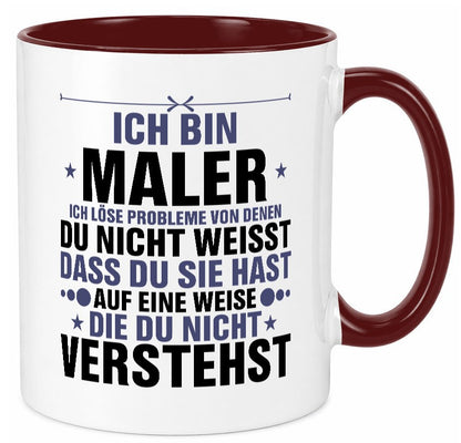 Löse Probleme: Maler | Malerei v2 lustig Humor Geschenkidee Geschenk Tasse