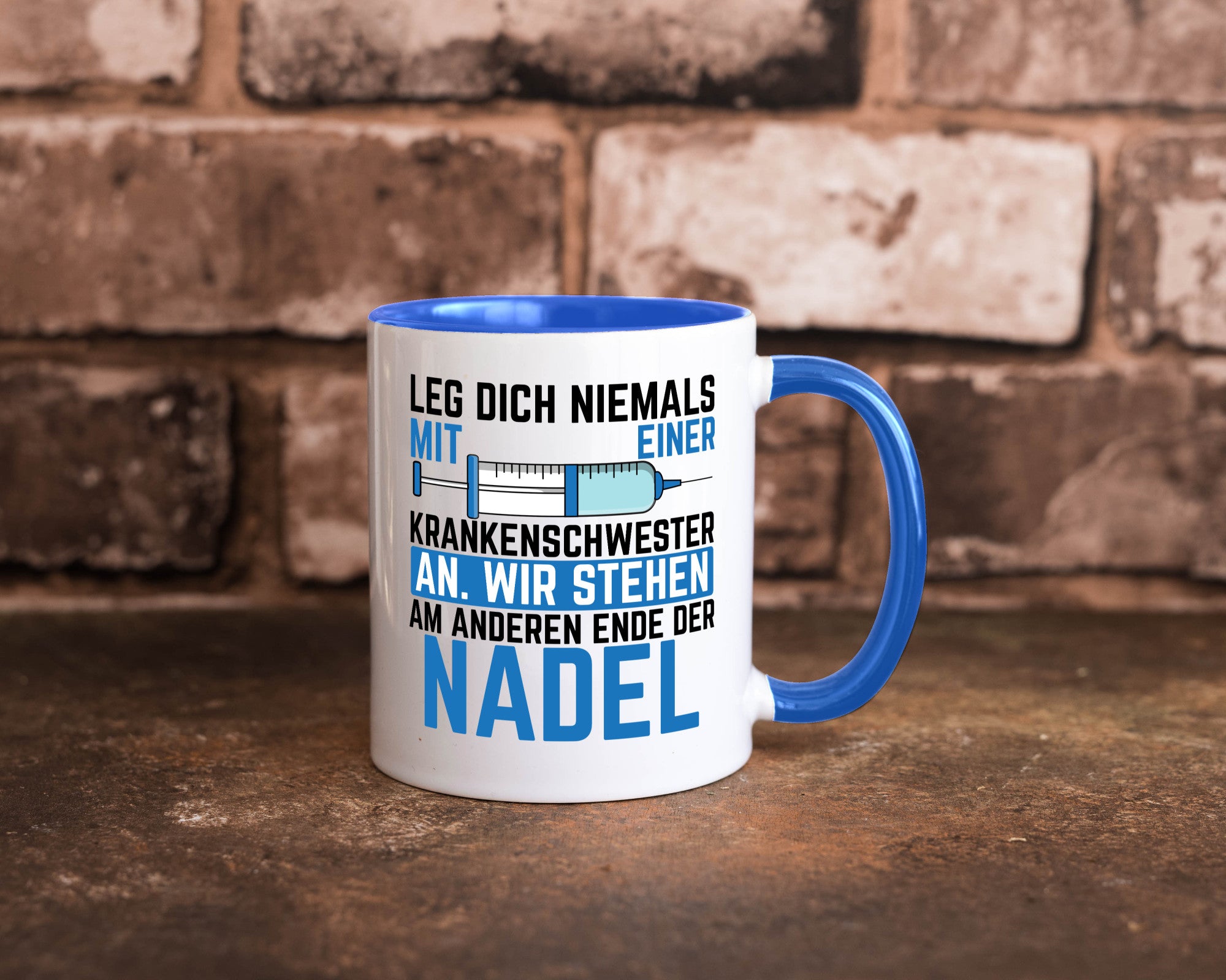 Krankenschwester anlegen | Nadel Spritze Klinik Spruch Geschenkidee Humor Tasse