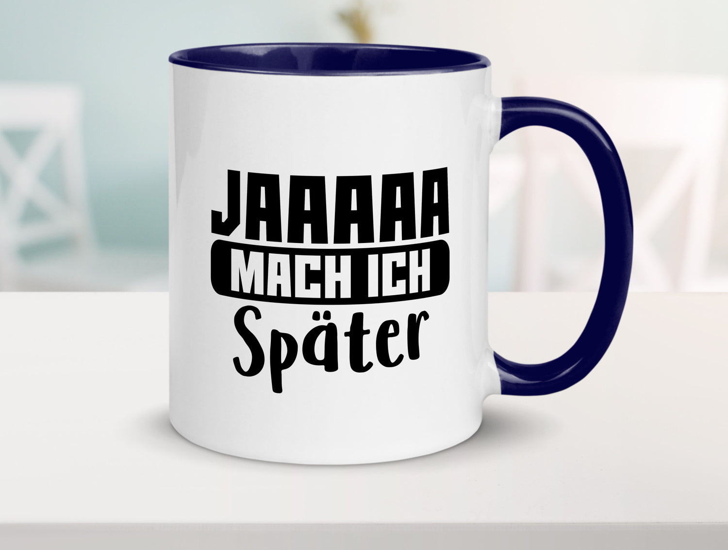Mach ich später | Teenager lustiger Spruch Aufschieben Humor Geschenkidee Tasse