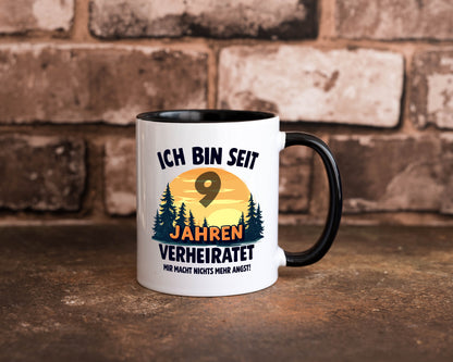 Ich bin Verheiratet | 9. Hochzeitstag Ehepaar v2 Geschenkidee Humor Tasse