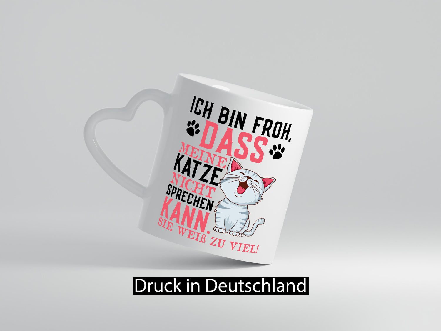Lustiger Katzenspruch | Tierliebhaber Katzenfan Comic Spruch Geschenk Humor