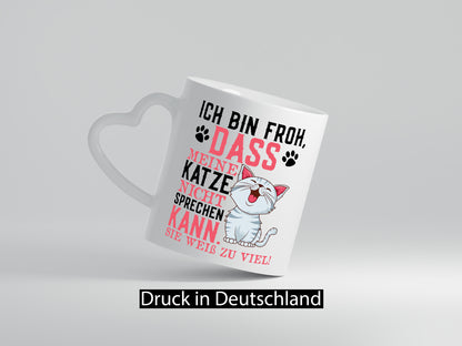 Lustiger Katzenspruch | Tierliebhaber Katzenfan Comic Spruch Geschenk Humor