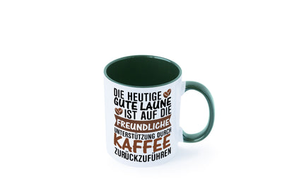 Unterstützung durch Kaffee | Kaffeliebhaber gute Laune Geschenk Humor