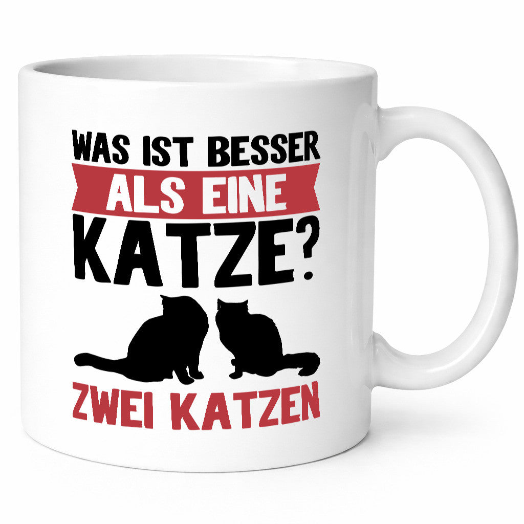 Zwei Katzen lustig Tierliebhaber Humor Geschenk Tasse