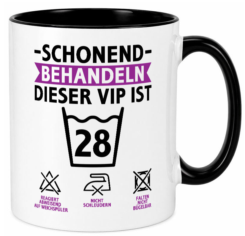 28 Geburtstag | schonend behandeln Jahre Humor Geschenkidee Tasse