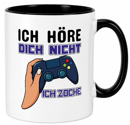 Ich höre dich nicht zocke lustig Humor Geschenkidee Geschenk Tasse